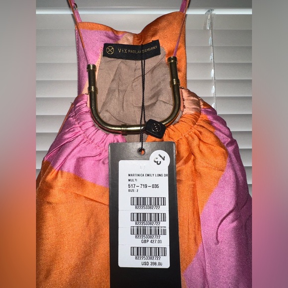 Vix Paula Hermanny- Martinica Emily Silk Blend Dress - size 2 - NWT - Picture 6 of 7